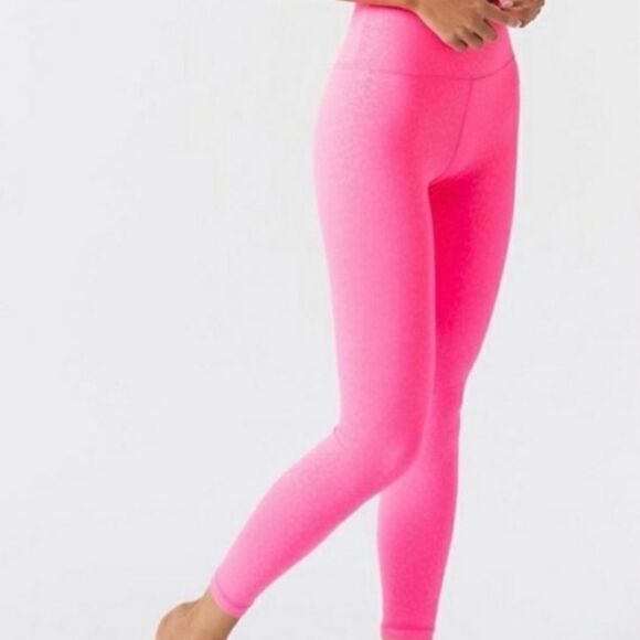 Zyia Hot Pink Leopard Light N Tight Hi Rise 7/8 Legging - Picture 8 of 11